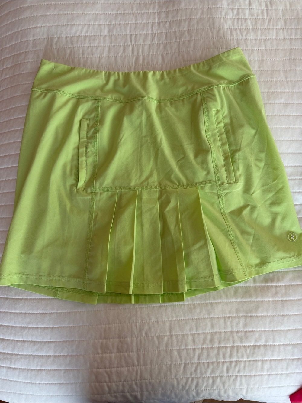 Jofit Neon Lime Pleated Athletic Skort